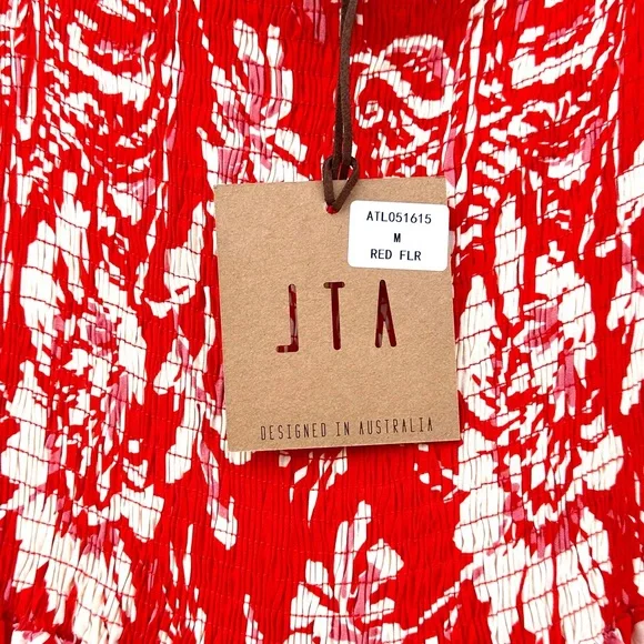 Abel the Label Anthropologie Red Floral Tiered Maxi Dress - Picture 4 of 4